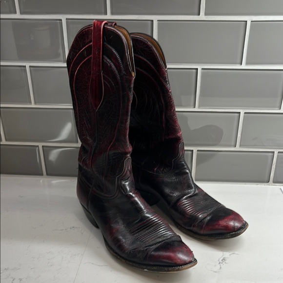 Lucchese Other - Lucchese Black Cherry Cowboy Boots